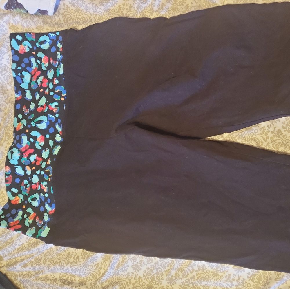 Black Leggings with flip over band